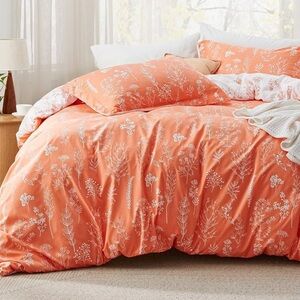Floral Orange Comforter Set